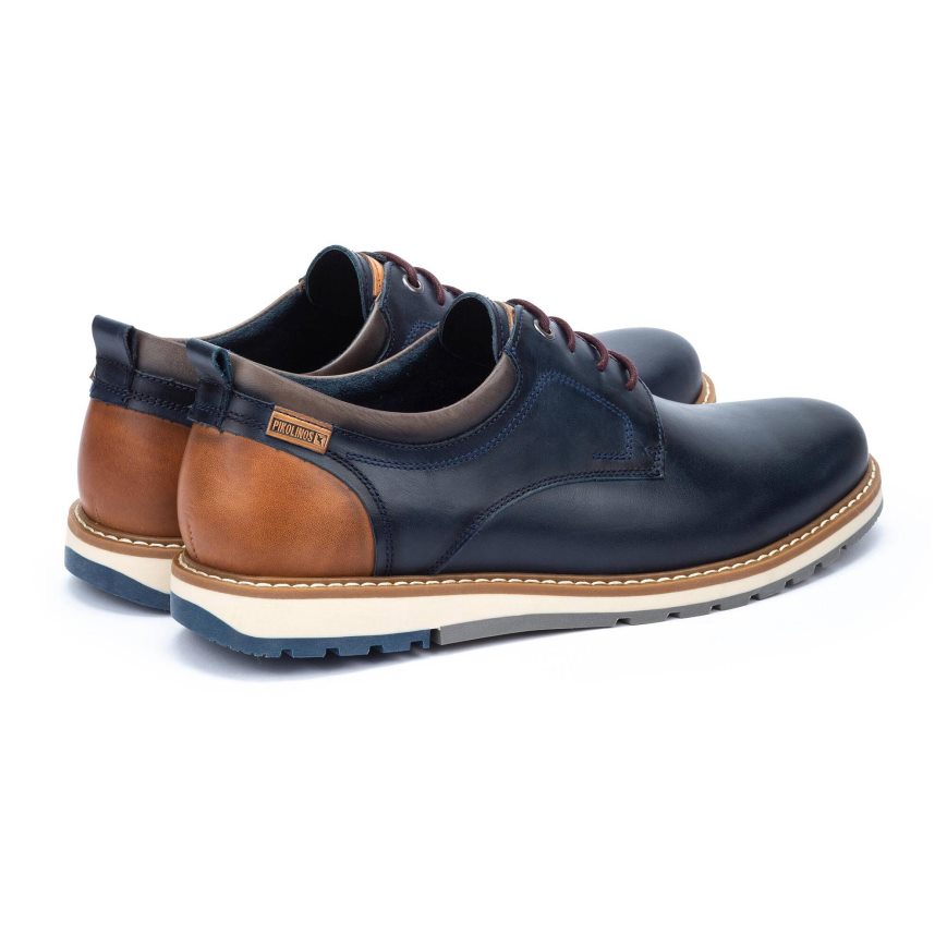 Men's Pikolinos BERNA Lace Up Shoes Blue | NZ J501Q72